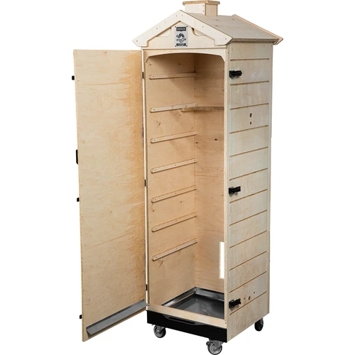 Rookkamer van gecertificeerd multiplex, frameloos, 320 l, met wielen - 2