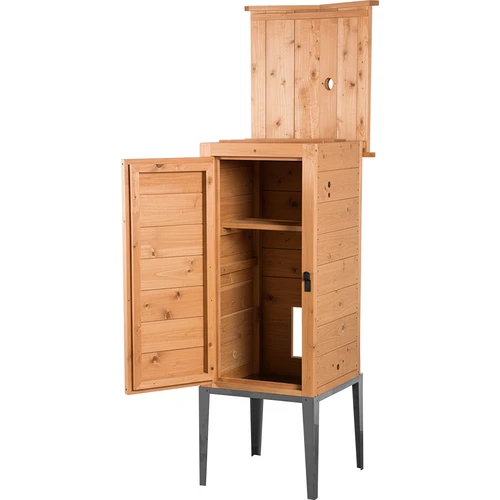 Rookkamer van larikshout, 200 L, met RVS-onderstel - 2