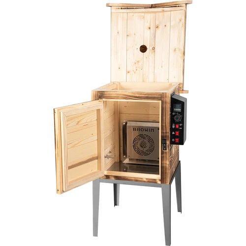 Rookoven 115 L dragON Wood 60E - houten rookoven van gebrand hout, met elektrische verwarmingsmodule en controller - 3