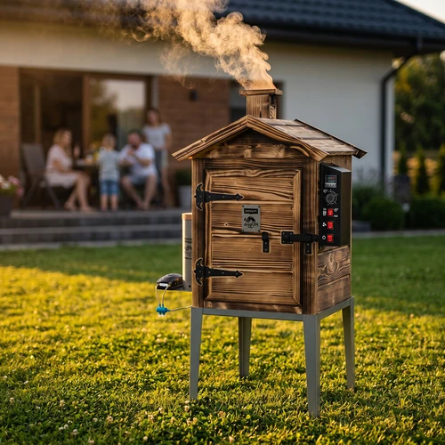 Rookoven 115 L dragON Wood 60E - houten rookoven van gebrand hout, met elektrische verwarmingsmodule en controller - 12