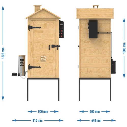 Rookoven 200 L dragON Larch E21 - van lariks, met elektrische verwarmingsmodule en regelaar - 14