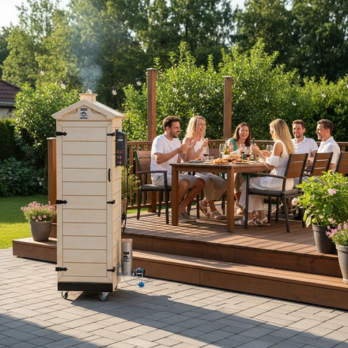 Rookoven dragON PLYWOOD NATURE – frameloos, modulair, met digitale controller, 320L - 13