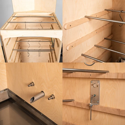 Rookoven dragON PLYWOOD NATURE – frameloos, modulair, met digitale regelaar, 320L - 5