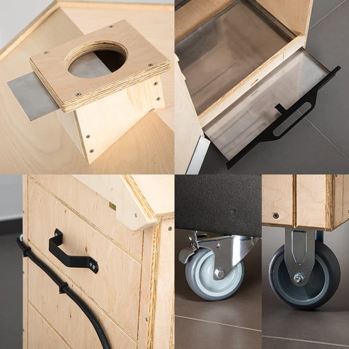 Rookoven dragON PLYWOOD NATURE – frameloos, modulair, met Wi‑Fi-controller, 320 L - 6