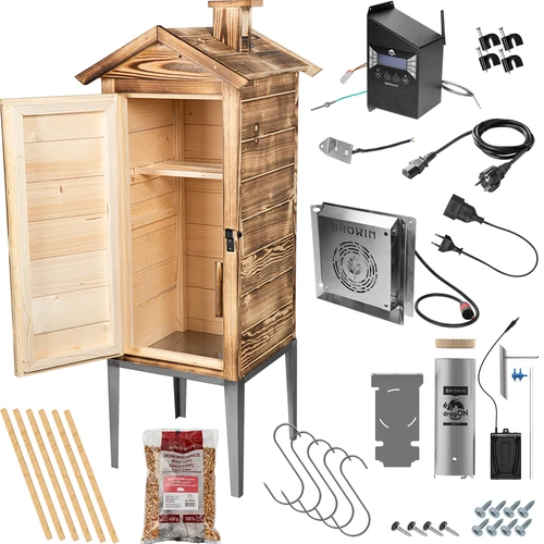 Rookoven met Wi-Fi, 200 L - dragON WOOD 100IQ met elektrische verwarmingsmodule en controller, van gebrand hout - 3