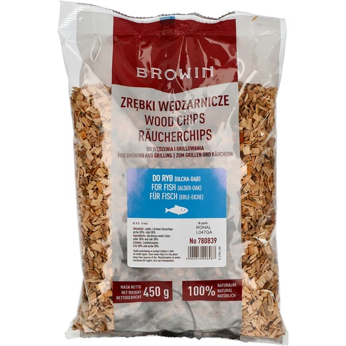 Rooksnippers voor roken/grillen, 50% eikenhout + 50% elzenhout, 450 g, klasse 8