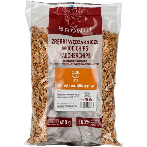 Rooksnippers voor roken/grillen, elzenhout, 450 g, klasse 8
