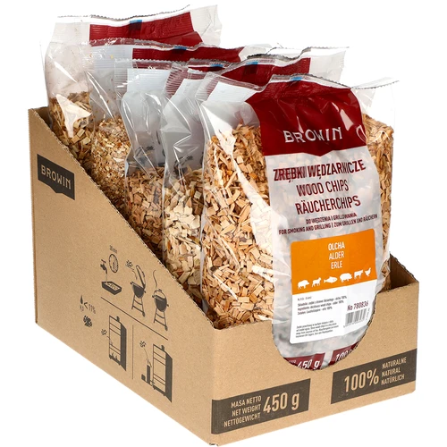 Rooksnippers voor roken/grillen, elzenhout, 450 g, klasse 8 - 2