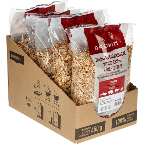 Rooksnippers voor roken/grillen, kersenhout, 450 g, kl. 2 - 2