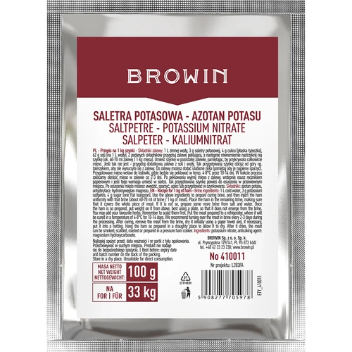 Saletra potasowa do peklowania mięs, 100 g