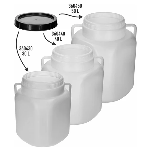 Schroefdeksel voor vierkante vaten 30, 40 en 50 L, Ø 22 cm - 3