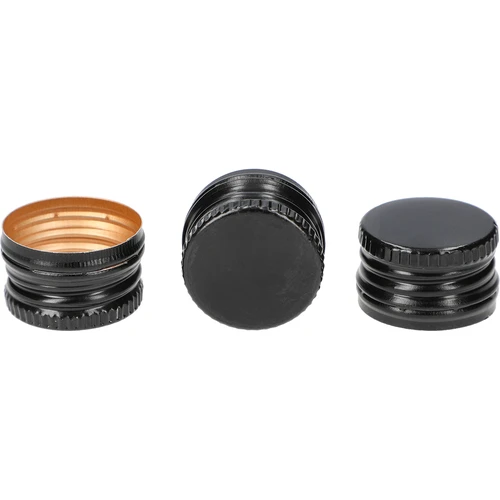 Schroefdop voor flessen fi 28/18 mm - zwart, 8 stuks. - 2