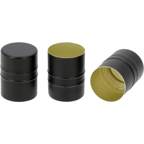 Schroefdop voor flessen fi28/38, zwart, 8 stuks. - 2