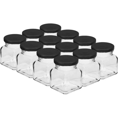 Set van 12 x pot 120ml + 30 etiketten voor het labelen van kruiden - 2 ['stickers voor kruiden', ' etiketten voor potten', ' etiketten voor containers', ' stickers voor kruidencontainers', ' stickers voor kruiden', ' zwarte stickers voor kruiden', ' zelfklevende etiketten voor kruiden', ' stickers voor potten', ' potten', ' kleine potten', ' potje', ' glazen pot', ' glazen potten', ' pot met deksel', ' potten voor kruiden', ' pot voor kruiden', ' pot 120ml']