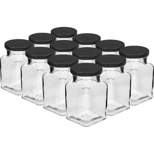 Set van 12 x pot 150ml + 30 etiketten voor het labelen van kruiden - 2 ['stickers voor kruiden', ' etiketten voor potten', ' etiketten voor containers', ' stickers voor kruidencontainers', ' stickers voor kruiden', ' zwarte stickers voor kruiden', ' zelfklevende etiketten voor kruiden', ' stickers voor potten', ' potten', ' kleine potten', ' potje', ' glazen pot', ' glazen potten', ' pot met deksel', ' potten voor kruiden', ' pot voor kruiden', ' pot 150 ml']
