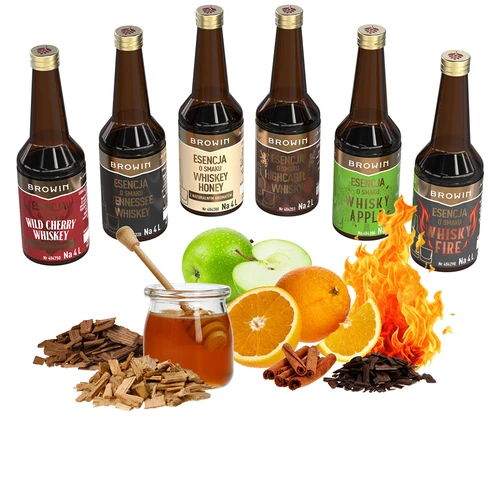 Set van 6 essences - WHISK(E)Y 6x40 ml - 3 ['essentie van smaak', ' whisky essence', ' whisky essence', ' whiskey essence', ' whiskey essence', ' essence', ' alcohol essence', " alcohol aroma's", ' essence voor zelfgemaakte drank', " zelfgemaakte drank aroma's", " smaak aroma's", ' set van smaakessences', ' smaakessences in een set', ' aroma voor whisky', ' whiskey', ' essence met natuurlijke aroma', ' gouden essence', ' Amerikaanse whiskey', ' huisgemaakte whisky fire', ' sinaasappel', ' klassiek', ' honing', ' smaakvolle whiskey']