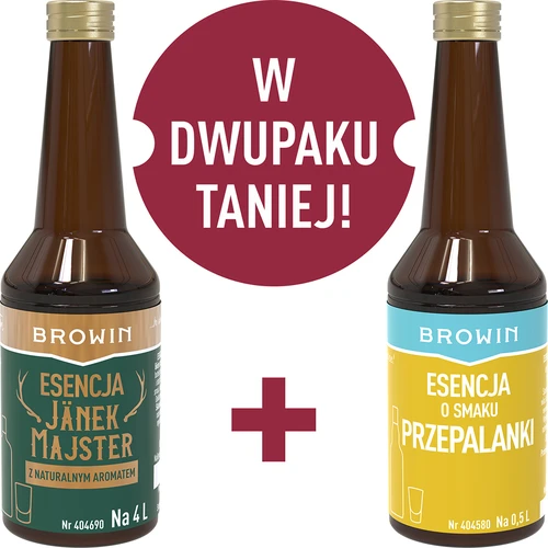 Set van essences Jänek Majster 40 ml + Przepalanka 40 ml - 3 ['essence voor alcohol', ' essences voor zelfgestookte drank', ' smaakstof voor wodka', ' Jägermeister', ' likeur', ' smaakessence', ' aroma voor alcoholen', '']