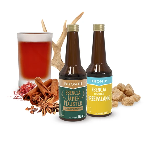 Set van essences Jänek Majster 40 ml + Przepalanka 40 ml - 2 ['essence voor alcohol', ' essences voor zelfgestookte drank', ' smaakstof voor wodka', ' Jägermeister', ' likeur', ' smaakessence', ' aroma voor alcoholen', '']
