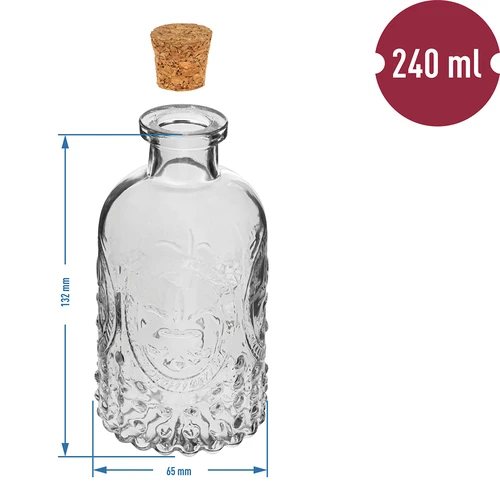 Set van flesjes met kurken, 240 ml - 4 stuks - 5 ['set van flesjes', ' glazen mini flesjes', ' fles 240 ml', ' flesje', ' flesjes', ' glazen kleine flessen', ' glazen kleine flesjes', ' flesje voor alcohol', ' mini flesjes', ' glazen flesje met kurk', ' flesje voor monsters', ' miniatuurfles', ' glazen kurkflesjes', ' flesjes voor gasten']