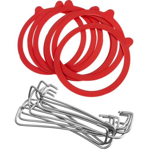 SET: VEERTJES+AFDICHTINGEN WECK FI110MM -10ST  - 1 ['afdichtingen voor potten', ' rubberen afdichtingen voor potten', ' afdichting voor fles', ' accessoires voor potten', ' voor potten', ' afdichtingen voor potten']