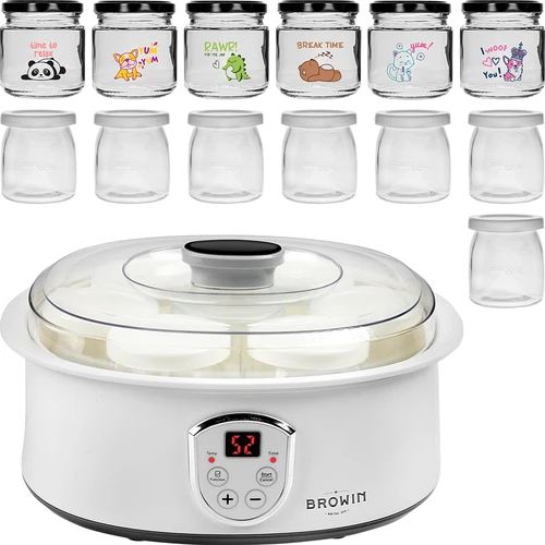 Set yoghurtmaker en potjes voor kinderen - 2 ['yoghurts voor kinderen', ' yoghurtmaker', ' machine om yoghurt te maken', ' yoghurt maken', ' zelfgemaakte yoghurt', ' yoghurt voor kinderen']