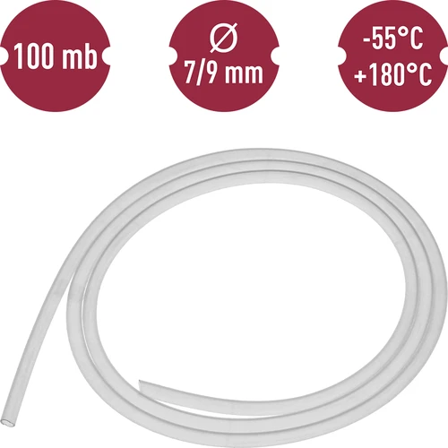 Siliconenslang fi 7/9mm -55 +180°C mb - 2 ['slang voor distilleerapparaat', ' slang voor opvang van distillaat', ' slang van siliconen', ' slang voor alcohol', ' slang voor zelfgemaakte alcohol', ' siliconenslang']