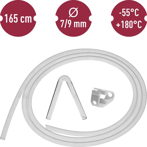 Siliconenslang fi 7/9mm - temp. -55 +180°C - 6 ['slang voor distilleerapparaat', ' slang voor het opvangen van distillaat', ' siliconenslang', ' slang voor alcohol', ' slang voor zelfgemaakte alcohol', ' slang', ' slang voor sapmaker', ' slang voor filterkolom']