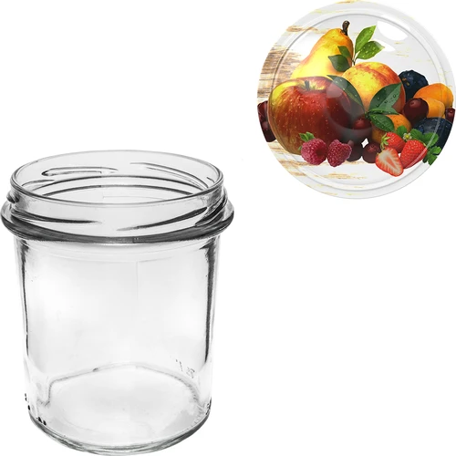 Słoik 350 ml z zakrętką kolorową - 6 szt. - 5