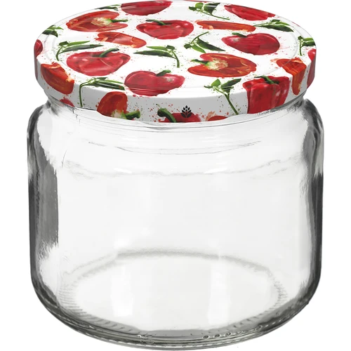 Słoik TO 370 ml z zakrętką kolorową fi82/6- 6 szt. - 2