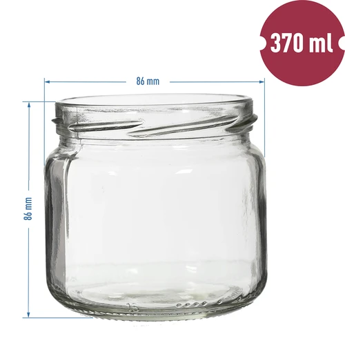 Słoik TO 370 ml z zakrętką kolorową fi82/6- 6 szt. - 4