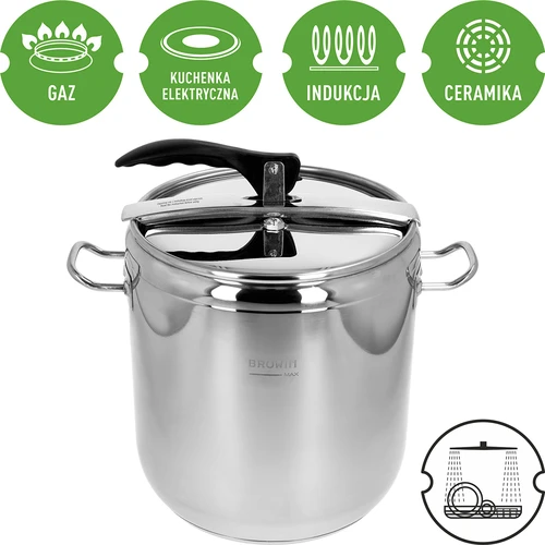 Snelkookpan 17 L - 5 ['snelkookpan', ' koken in een snelkookpan', ' roestvrijstalen pan', ' snelkookpan voor inductie', ' gerechten uit de snelkookpan', ' gezonde maaltijden', ' als cadeau', ' modern koken', ' snel koken', ' must-have in de keuken', ' professioneel koken', ' snel en gezond koken', ' ideale pan', ' waarom een snelkookpan hebben', ' voordelen van een snelkookpan', ' pan 17 liter']