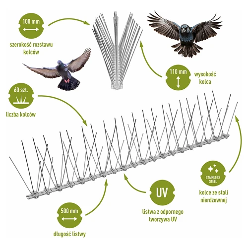 Spikes tegen vogels, op plastic strip, 10 stuks - 3 ['vogelafschrikker', ' anti-vogelspikes', ' spikes tegen vogels', ' metalen afschrikspikes', ' stalen spikes tegen duiven', ' spikes voor vensterbank', ' strip met spikes tegen vogels', ' strip met spikes voor vogels', ' plastic strips voor vogels', ' bescherming tegen vogels', ' bescherming tegen duiven', ' bescherming van gevel tegen vogels', ' vogels afschrikken', ' schone vensterbank', ' spikes op plastic strip', ' set spikes voor vogels', ' effectieve bescherming tegen duiven', ' vogels', ' afschrikspikes voor vogels', ' strips om vogels af te schrikken', ' hoe vogels effectief af te schrikken', ' spikes veilig voor vogels', ' strips met spikes veilig voor vogels']