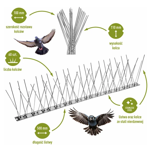 Spikes voor vogels, op metalen strip, 10 stuks - 3 ['vogelafschrikker', ' vogelspikes', ' spikes tegen vogels', ' metalen afschrikspikes', ' stalen spikes tegen duiven', ' spikes voor vensterbank', ' strip met spikes tegen vogels', ' strip met spikes voor vogels', ' roestvrije strips voor vogels', ' bescherming tegen vogels', ' bescherming tegen duiven', ' bescherming van gevel tegen vogels', ' vogels afschrikken', ' schone vensterbank', ' spikes op metalen strip', ' set spikes voor vogels', ' effectieve bescherming tegen duiven', ' vogels', ' afschrikspikes voor vogels', ' strips om vogels af te schrikken', ' hoe vogels effectief af te schrikken', ' spikes veilig voor vogels', ' strips met spikes veilig voor vogels']