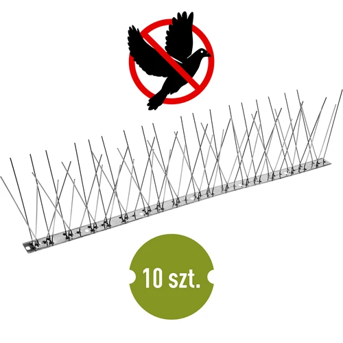 Spikes voor vogels, op metalen strip, 10 stuks  - 1 ['vogelafschrikker', ' vogelspikes', ' spikes tegen vogels', ' metalen afschrikspikes', ' stalen spikes tegen duiven', ' spikes voor vensterbank', ' strip met spikes tegen vogels', ' strip met spikes voor vogels', ' roestvrije strips voor vogels', ' bescherming tegen vogels', ' bescherming tegen duiven', ' bescherming van gevel tegen vogels', ' vogels afschrikken', ' schone vensterbank', ' spikes op metalen strip', ' set spikes voor vogels', ' effectieve bescherming tegen duiven', ' vogels', ' afschrikspikes voor vogels', ' strips om vogels af te schrikken', ' hoe vogels effectief af te schrikken', ' spikes veilig voor vogels', ' strips met spikes veilig voor vogels']