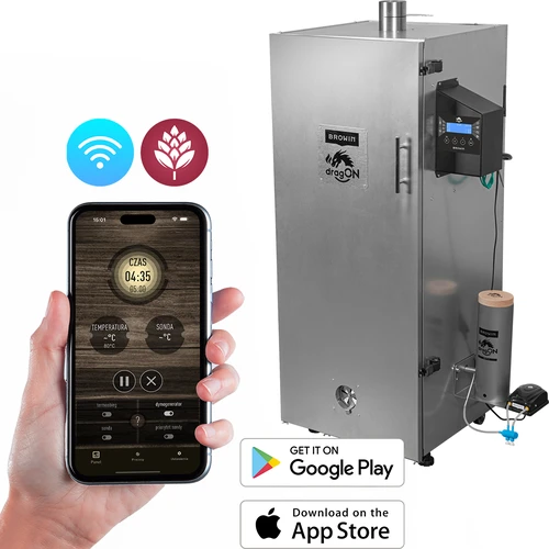 Stalen rookoven dragON 220 L, IQ – met Wi-Fi-besturing
