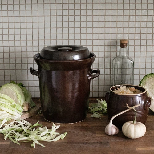 Steengoed - 15l pot voor fermentatie met waterafdichting en deksel - 2 ['pot voor het fermenteren van kool', ' pot voor het fermenteren van augurken', ' pot voor fermentatie', ' pot voor het fermenteren van kool met watermantel', ' pot voor het fermenteren van kool 50 l', ' pot voor het fermenteren van kool met kraag 20 l', ' aardewerken pot voor fermentatie', ' bolesławiec potten voor fermentatie', ' pot voor het fermenteren van kool castorama', ' aardewerken pot voor het fermenteren van kool 10 l', ' rustieke pot']