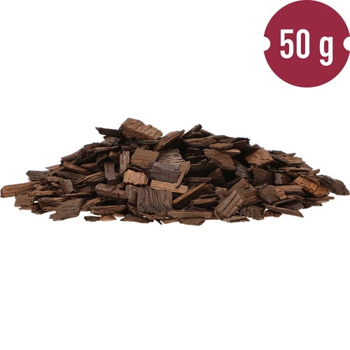 Sterk geroosterde eiken vlokken voor de aromatisering van alcoholen (whisky, bourbon, brandy, cognac, bier), 50 g - 4 ['eiken chips', ' sterk geroosterde eiken chips', ' eiken vlokken', ' voor alcohol', ' toevoegingen voor alcohol', ' smaaktoevoegingen', ' geroosterde eiken vlokken', ' sterk geroosterde eiken chips', ' aromatisering van wijnen', ' aromatisering van bieren', ' aromatisering van alcohol', ' eiken vlokken 50 g', ' eiken snippers']