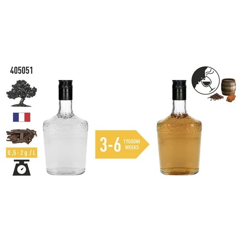 Sterk geroosterde eiken vlokken voor de aromatisering van alcoholen (whisky, bourbon, brandy, cognac, bier), 50 g - 6 ['eiken chips', ' sterk geroosterde eiken chips', ' eiken vlokken', ' voor alcohol', ' toevoegingen voor alcohol', ' smaaktoevoegingen', ' geroosterde eiken vlokken', ' sterk geroosterde eiken chips', ' aromatisering van wijnen', ' aromatisering van bieren', ' aromatisering van alcohol', ' eiken vlokken 50 g', ' eiken snippers']