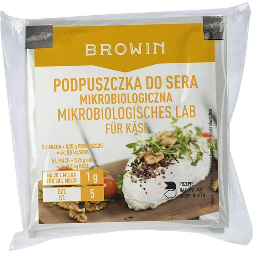Stremsel voor kazen 5x1 g  - 1 ['voor kaas', ' microbiële stremsel', ' voor vegetariërs', ' zelfgemaakte kaas']