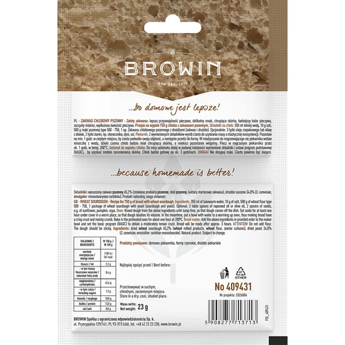 Tarwe zuurdesemstarter met gist - 23 g - 2 ['blijf thuis', ' hoe maak je brood', ' recept voor tarwebrood', ' zuurdesembrood', ' zuurdesemgebak', ' huisgemaakt brood', ' zuurdesemstarter', ' zuurdesembrood met gist', ' brood zonder het huis te verlaten']