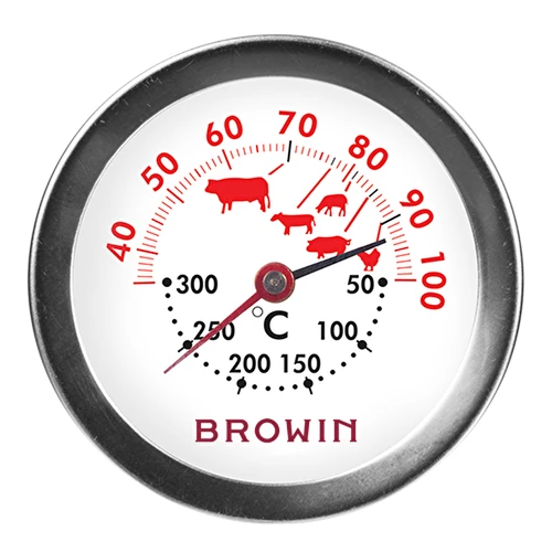 Thermometer met dubbele schaal (30°C tot 100°C) / (50°C tot 300°C) 13,0cm - 2 ['temperatuur', ' thermometer voor rookoven', ' rookthermometer', ' thermometer voor roken', ' thermometer voor bakken', ' thermometer voor oven', ' thermometer voor fornuis', ' culinaire thermometer', ' keukenthermometer', ' thermometer voor koken', ' gastronomische thermometer', ' voedselthermometer', ' thermometer met twee temperatuursensoren', ' gecertificeerde thermometer', ' voedselthermometer met sonde', ' vleesthermometer', ' thermometer met sonde', ' keukenthermometer met sonde', ' vleessonde']