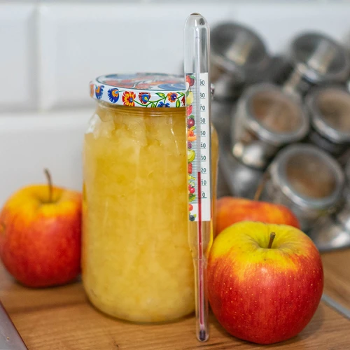 Thermometer voor conserven (0°C tot +100°C) 22cm - 3 ['keukenthermometer', ' vloeistofthermometer', ' kwikvrije thermometer', ' thermometer zonder kwik', ' thermometer voor pasteurisatie', ' thermometer voor het koken van vleeswaren', ' temperatuur']