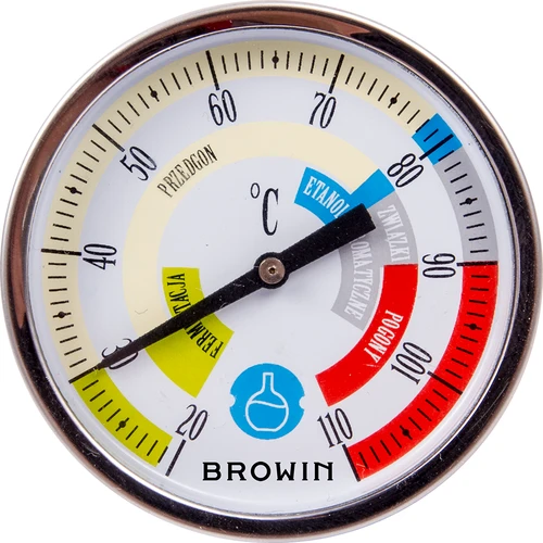 Thermometer voor destillatie (+20°C tot +110°C) 5,5cm - 2 ['temperatuur', ' temperatuurcontrole', ' thermometer voor distilleerapparaat', ' distilleerapparaat thermometer', ' wijzerplaatthermometer', ' precisiethermometer']