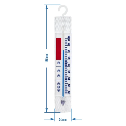 Thermometer voor koelkasten en vriezers (-40°C tot +40°C) 15cm - 3 ['thermometer voor koelkasten', ' thermometer voor vriezers', ' kwikvrije thermometer', ' keukenthermometer', ' koelkastthermometers', ' vriezerthermometers', ' hangthermometer']