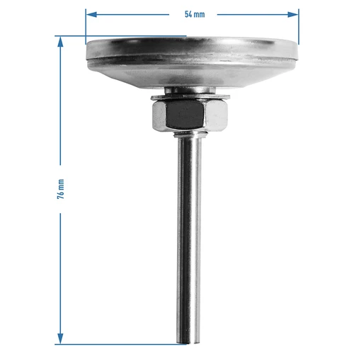 Thermometer voor rokerij en BBQ (0°C tot +250°C) 5,2cm - 8 ['thermometer voor bbq', ' thermometer voor grill', ' thermometer voor barbecue', ' thermometer voor rokerij', ' vleesthermometer voor grillen']