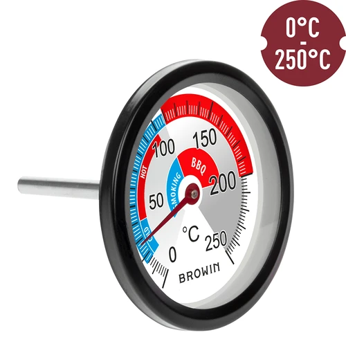 Thermometer voor rokerij en BBQ (0°C tot +250°C) 5,7cm - 3 ['temperatuur', ' thermometer voor rokerij', ' rookthermometer', ' rookthermometer', ' culinaire thermometer', ' keukenthermometer', ' gastronomische thermometer', ' voedselthermometer', ' gecertificeerde thermometer', ' voedselthermometer met sonde', ' vleesthermometer', ' thermometer met sonde', ' keukenthermometer met sonde', ' grillthermometer', ' grillthermometer']