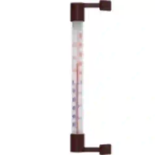 Bruine buitenthermometer (-50°C tot +50°C) 22cm