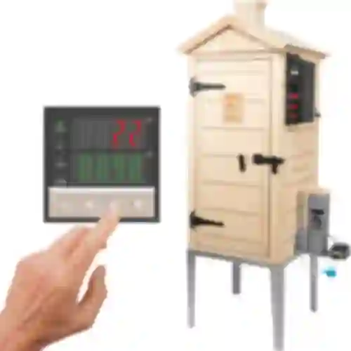 Elektrische rookoven dragON PLYWOOD NATURE 100E met elektrische verwarmingsmodule en controller