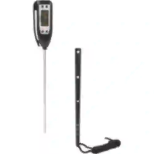 Elektronische keukenthermometer (-50°C tot +300°C) met etui, zwart