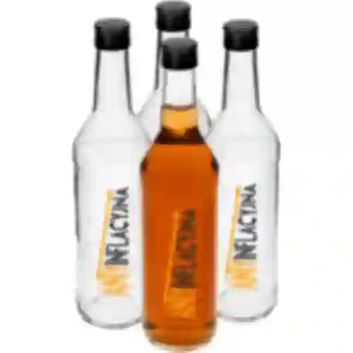 Fles 0,5 L met schroefdop en opdruk Antiinflatie - 4 stuks